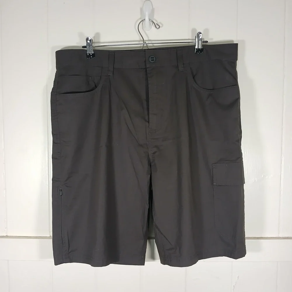 Prana Zion Shorts Mens 38 Grey Ripstop Cargo Hiking Outdoor 1968441